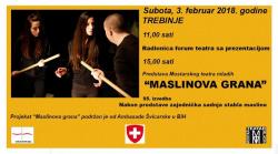 Најава:  Представа 'Маслинова грана' данас  у Требињу