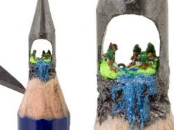 Невјероватне скулптуре изрезбарене у оловкама (ФОТО)