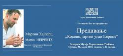 Sutra u Muzeju Hercegovine predavanje Martina Hajperca 'Kosovo, mrtvi ugao Evrope'