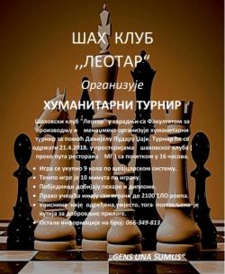 Trebinje: Šahovski turnir za Džaju 21. aprila