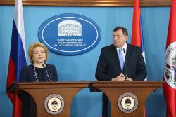 Dodik: Srpska ponosna na dobre odnose sa Rusijom; Matvijenko: Saradnja izuzetna