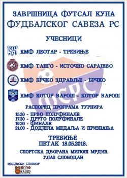 Требиње домаћин финала Купа РС у футсалу