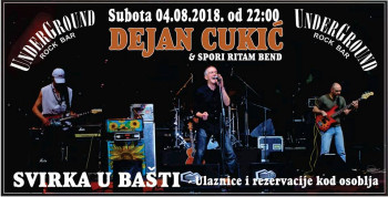 Svirka u bašti: Dejan Cukić i Spori ritam bend u subotu u Underground rock baru