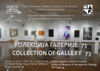 Sutra u Muzeju Hercegovine otvranje izložbe 'Kolekcija Galerije '73'