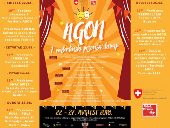 Најава: Први омладински позоришни камп и фестивал 'Агон' у Требињу