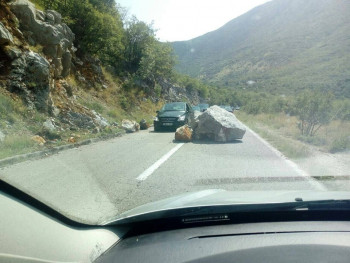 Odron na putu Ljubinje-Trebinje