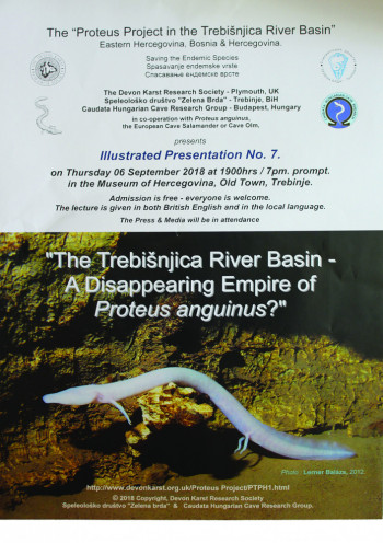 Најава: Предавање 'Базен ријеке Требишњице – нестајање царства човјечије рибице'