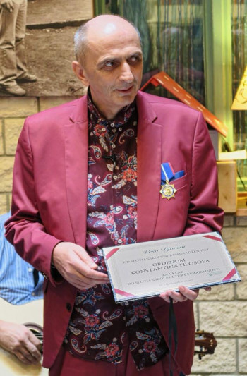 Veso Đorem dobitnik Ordena za zasluge 'Konstantin filosof'