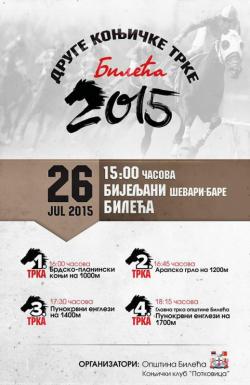 Najava: 26. jula održaće se “Druge konjičke trke Bileća 2015”
