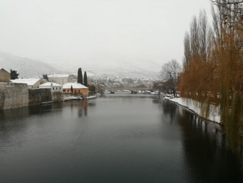 Први снијег у Требињу (ФОТО)