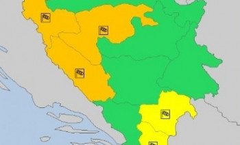 Narandžasto upozorenje za BiH zbog olujnog vjetra