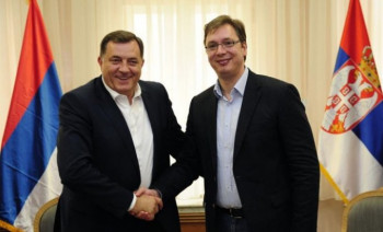 Beograd: Sastanak Milorada Dodika i Aleksandra Vučića
