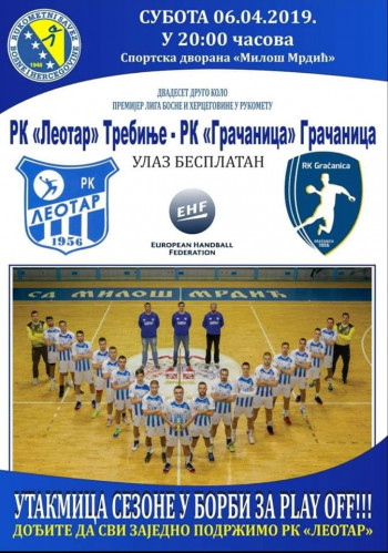 Praznik rukometa: TREBINJCI VEČERAS PROTIV LIDERA traže put do plej-ofa