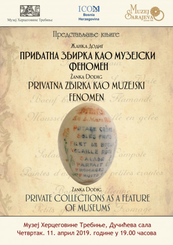 Представљање књиге 'ПРИВАТНА ЗБИРКА КАО МУЗЕЈСКИ ФЕНОМЕН НА ПРИМЈЕРУ СТЈЕПАНА МЕЗЕ' вечерас у Музеју Херцеговине