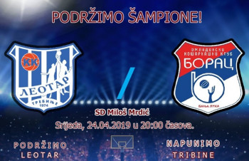 Borba za titulu: LEO dočekuje Borac