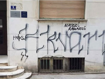 Сплит: Префарбани усташки, остали нацистички графити