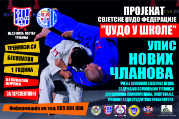 Džudo klub 'Leotar' vrši besplatan upis polaznika za projekat 'Džudo u škole'