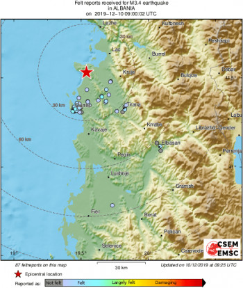 Opet zemljotres u Albaniji 