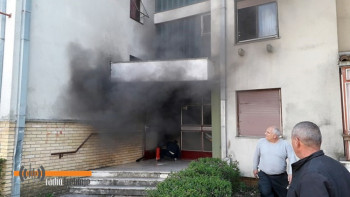Пожар у стамбеној згради у Бреговима