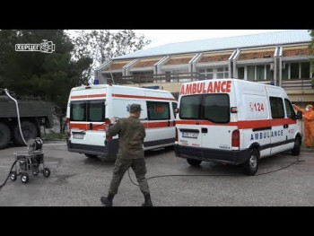 Tim ruskih stručnjaka izvršio dezinfekciju Bolnice Trebinje