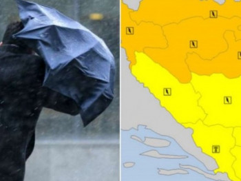 Žuti meteoalarm na grmljavinu i padavine