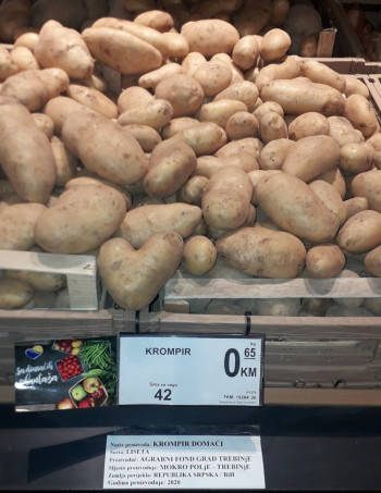 Поврће произведено у Аграрном фонду у требињским маркетима и ресторанима