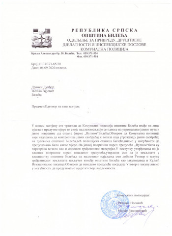 Деманти Дражена Дунђера на текст 'Зашто је пропала лицитација земљишта у Билећи?!