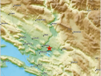 Земљотрес погодио је подручје јужне Херцеговине
