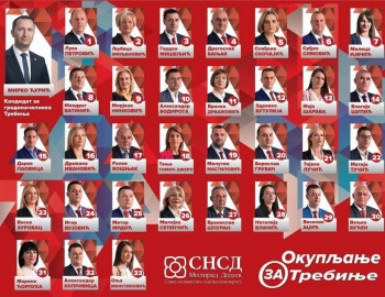 Листа кандидата за одборнике Савеза независних социјалдемократа Требиње