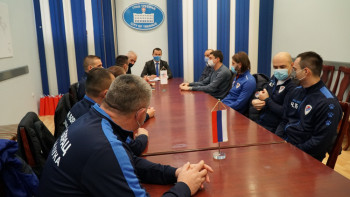 Fudbaleri i uprava Borca na prijemu kod gradonačelnika Ćurića