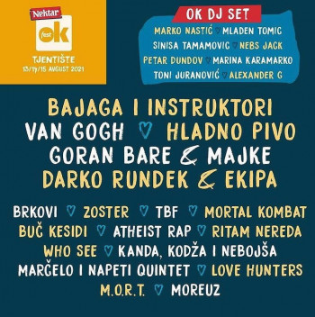 Нектар ОК фест од 13. до 15. августа на Тјентишту