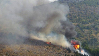 Problem NEPRISTUPAČAN TEREN: Helikopter i jutros gasi požar kod Trebinja
