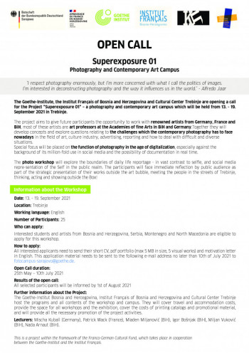 Trebinje: Kampus za fotografiju i savremenu umjetnost ''Superexposure 01''