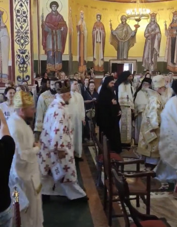 Vladike Grigorije i Dimitrije na ustoličenju u Cetinju