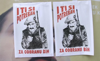 Ратохушкачке поруке са улица Сарајева: Осванули пропагадни плакати И ти си потребан за одбрану БиХ