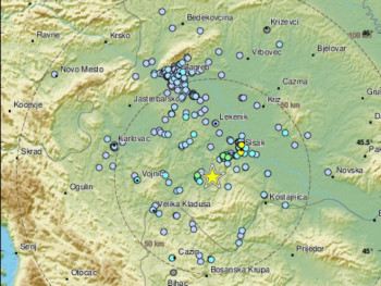 Два земљотреса погодила Хрватску