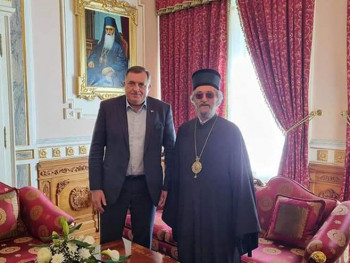 Додик на Божићном пријему код владике Јефрема