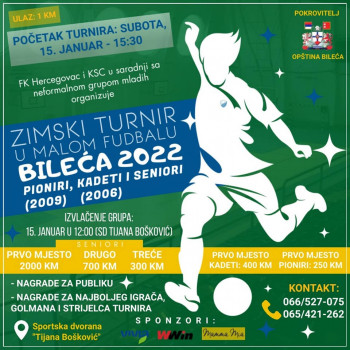 Zimski turnir u malom fudbalu  ''Bileća 2022''