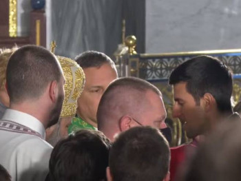 Đoković se pričestio poslije liturgije u Hramu Svetog Save