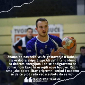 Rukometni Klub Leotar - U Doboj idemo po bodove !