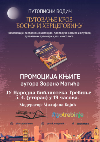 Narodna bibliteka Trebinje: U ponedjeljak predstavljanje putopisnog vodiča