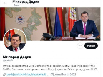 Dodik otvorio zvanični nalog na Tviteru (VIDEO)