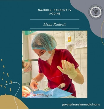 Elena Radović iz Bileće najbolji student četvrte godine Veterinarskog fakulteta u Novom Sadu