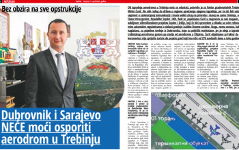 Мирко Ћурић: Дубровник и Сарајево НЕЋЕ моћи оспорити аеродром у Требињу