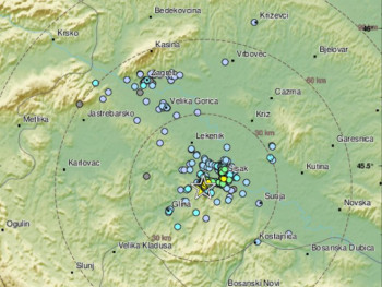 Zemljoteres jačine 3 stepena pogodio područje Petrinje