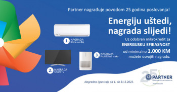 Učestvujte u nagradnoj igri Partner MKF ''Energiju uštedi, nagrada slijedi''