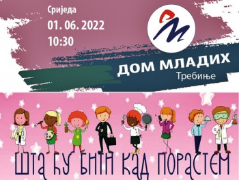 Najava – Dječija predstava ''Šta ću biti kad porastem''