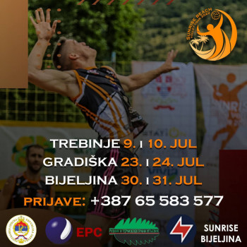 NAJAVA: Sunrise beach volley tour 2022. u Trebinju