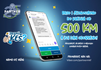MKF Partner 500, apliciraj za kredit u nekoliko koraka putem vibera