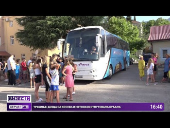 Требиње: Дјеца са Косова и Метохије отпутовала кућама(Видео)